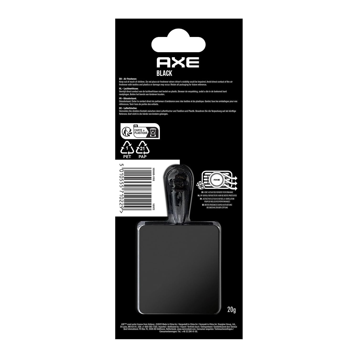 AXE — Désodorisant voiture Black pour grille de ventilation – Image 2