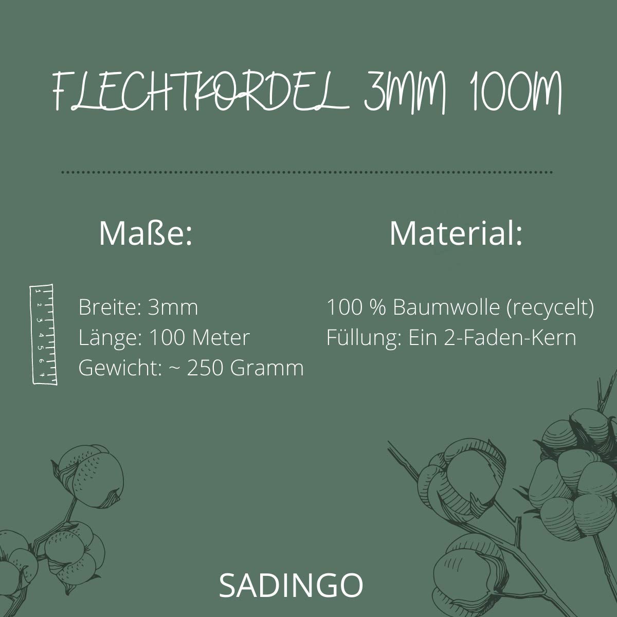 BOBBINY Junior — Corde macramé tressée 3 mm 100 m – Image 42