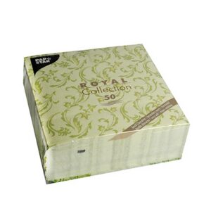 PAPSTAR Royal Collection — Lot de 50 serviettes vert olive 40x40 cm
