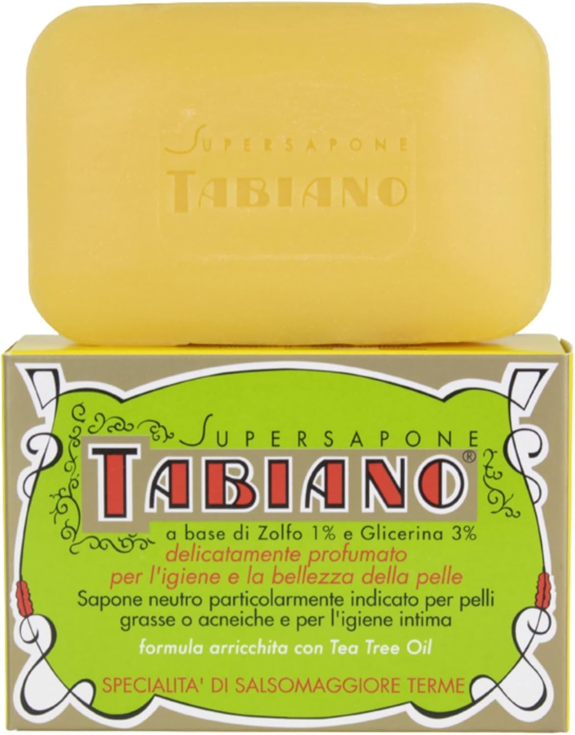 TABIANO — Savon au Soufre 1% et Glycérine 3%