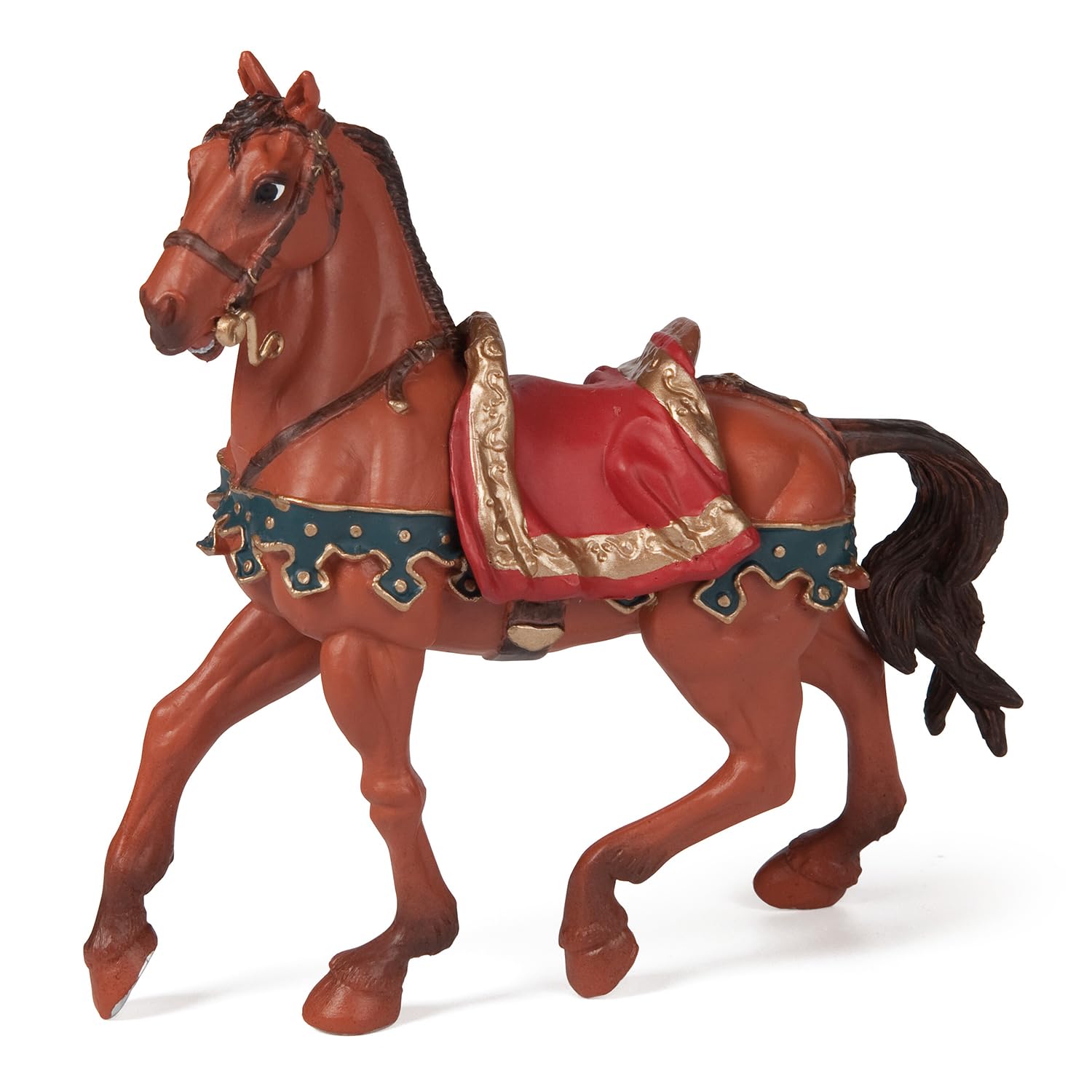 PAPO — Figurine cheval de César réaliste