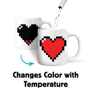 Alternative view of KIKKERLAND — Mug thermographique cœur pixel