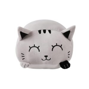 I-TOTAL — Coussin décoratif peluche Chat gris