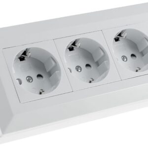 DELPHI — Base de prise 3 voies blanc 250 V/16 A