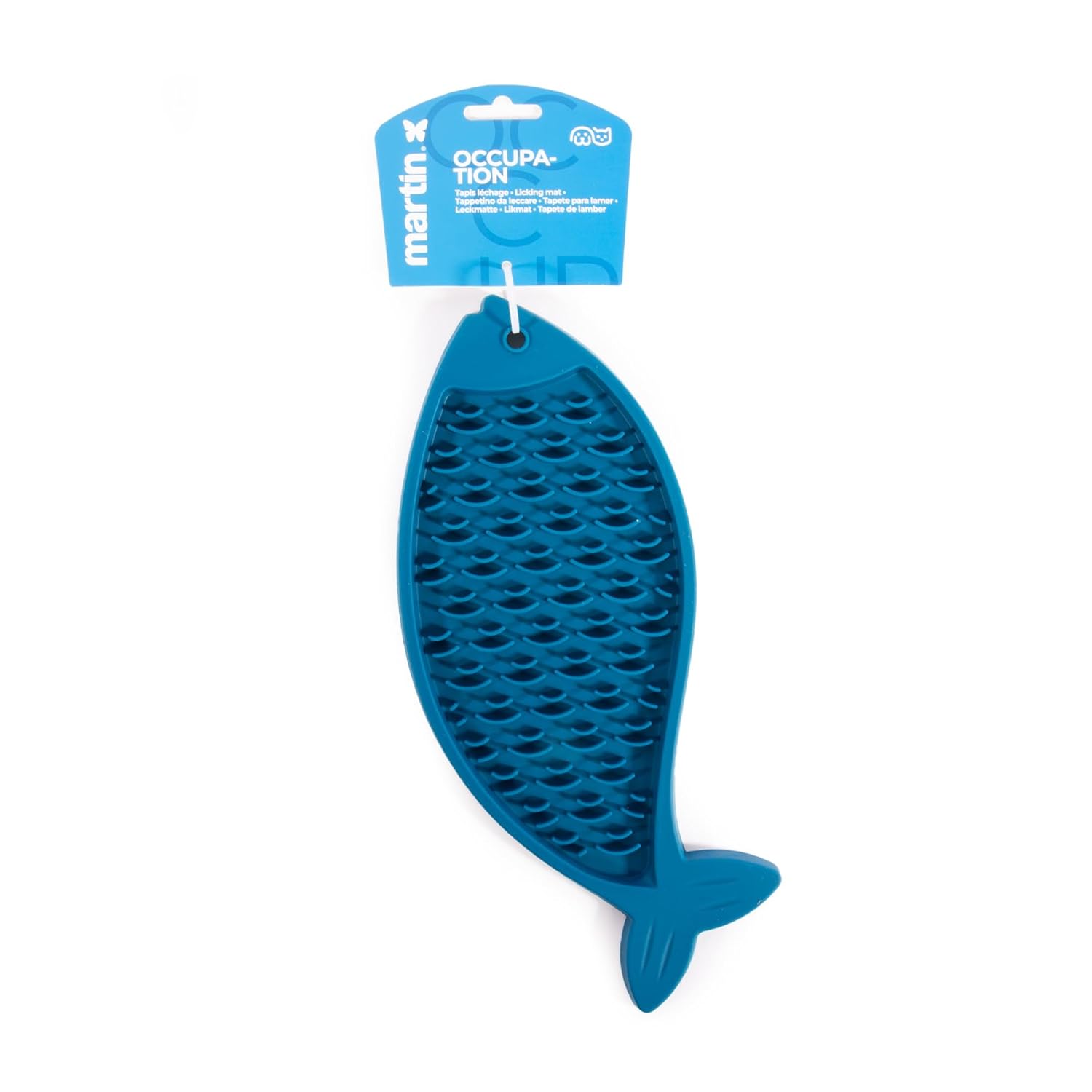 SANS MARQUE — Tapis de léchage chat 22 x 13 cm bleu – Image 5