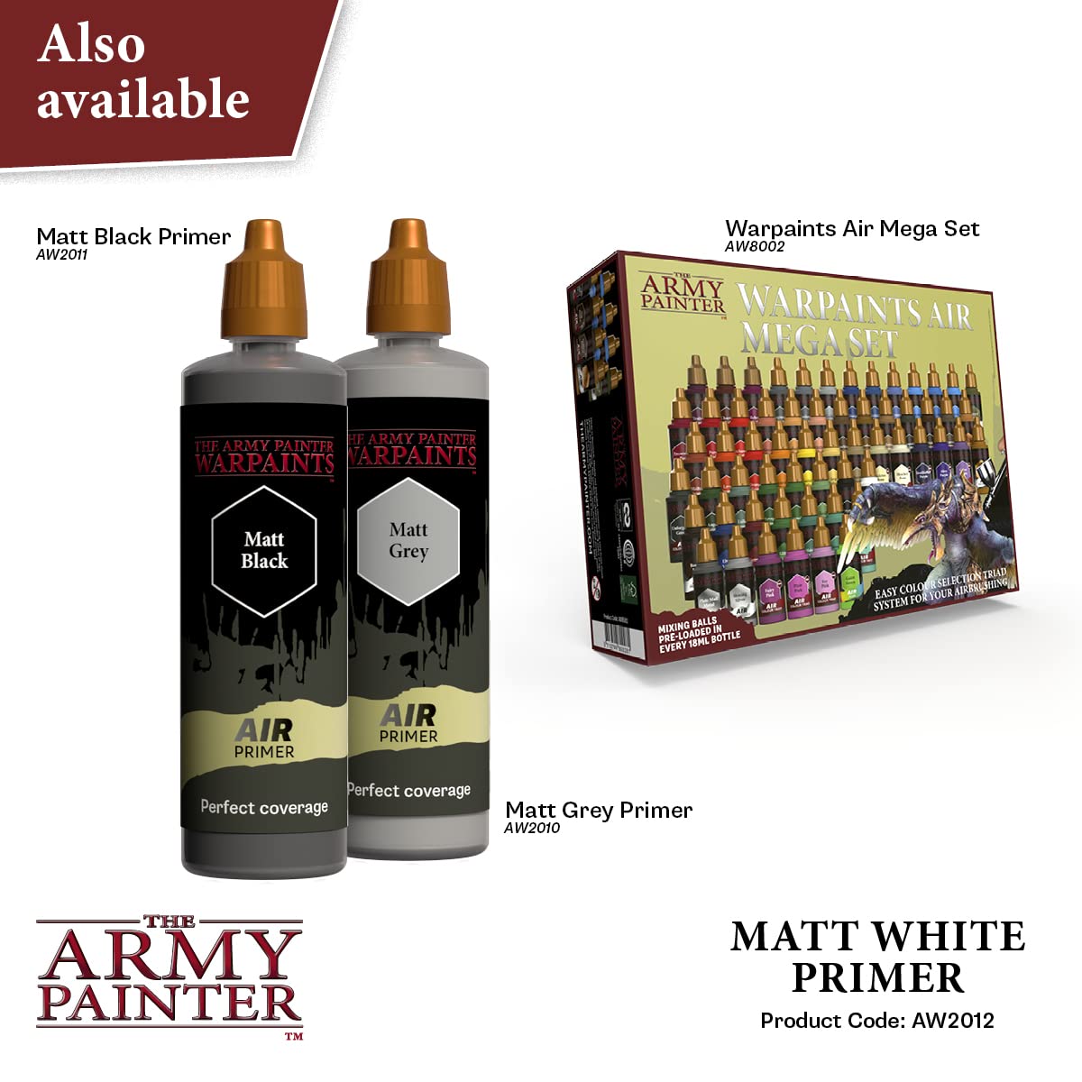 THE ARMY PAINTER Air Primer White — Apprêt acrylique 100 ml – Image 24
