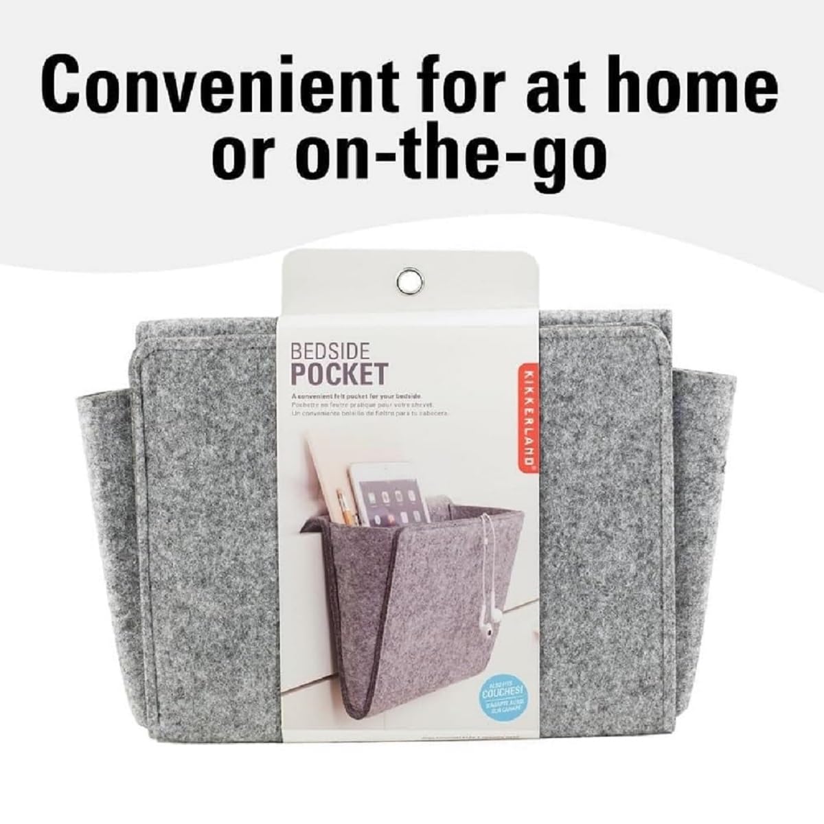 KIKKERLAND — Poche de Lit en Laine Cuite Gris 22 x 28,2 cm – Image 2