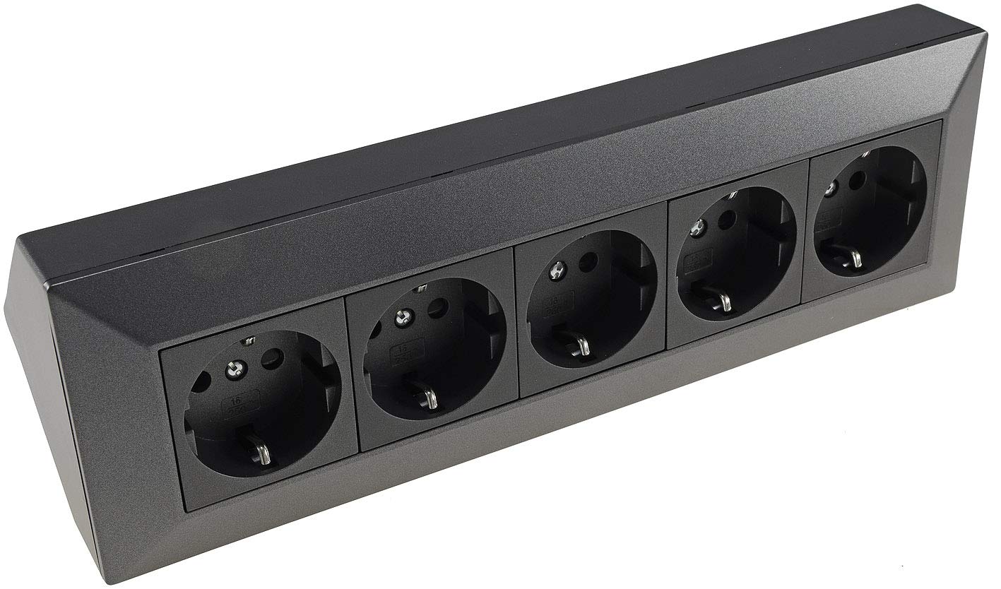 CHILITEC — Bloc multiprise d'angle encastrable 5 prises – Image 2