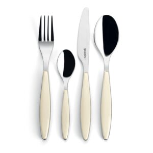 GUZZINI Feeling — Lot de 24 couverts beige