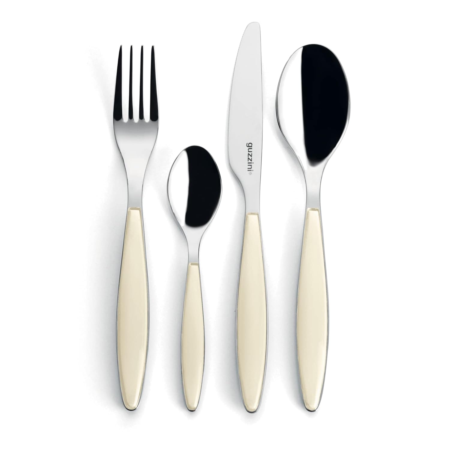 GUZZINI Feeling — Lot de 24 couverts beige