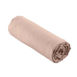 DOUCEUR D'INTÉRIEUR — Drap-housse percale de coton nude 140x190 cm