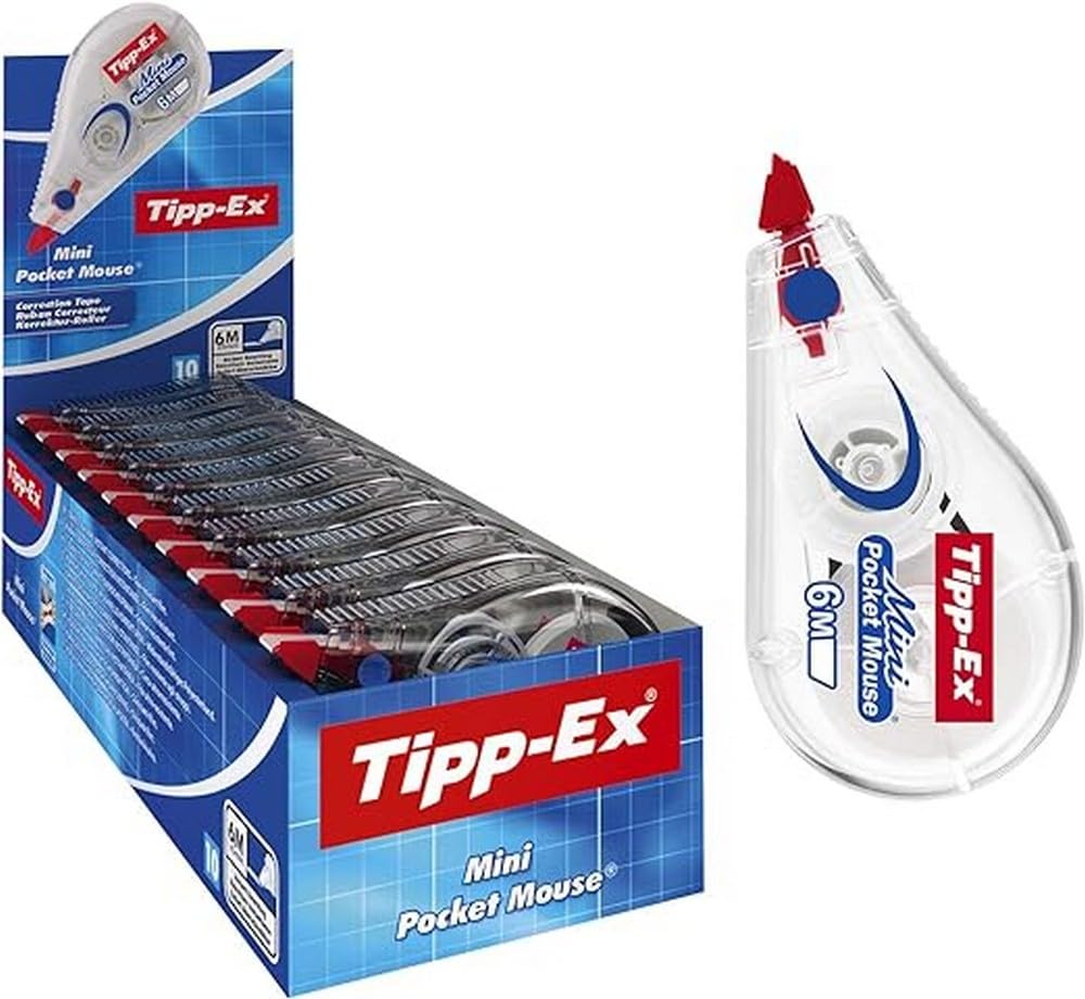 TIPP-EX Mini Pocket Mouse — Lot de 10 Rubans Correcteurs 6m x 5mm