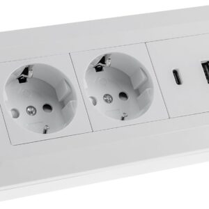 CHILITEC — Bloc multiprise d'angle 2 prises USB-A USB-C PD