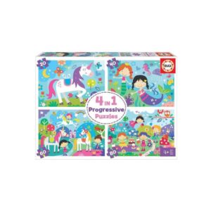 EDUCA — Puzzle progressif 4 en 1 20, 40, 60 et 80 pièces