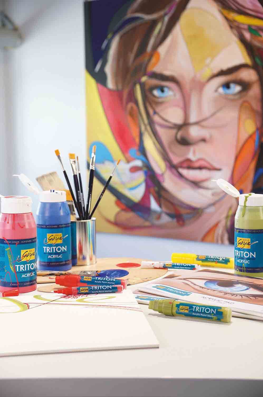 KREUL Solo Goya Triton — Peinture acrylique rose clair 750 ml – Image 4