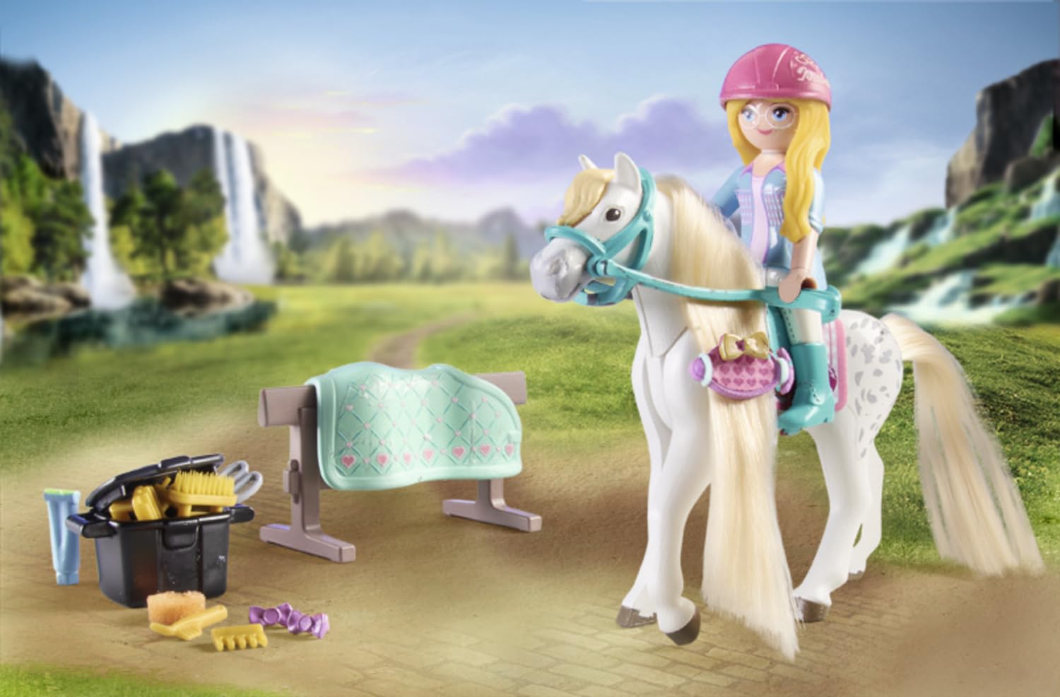 PLAYMOBIL Horses of Waterfall — Isabella & Lionne avec aire de lavage – Image 22