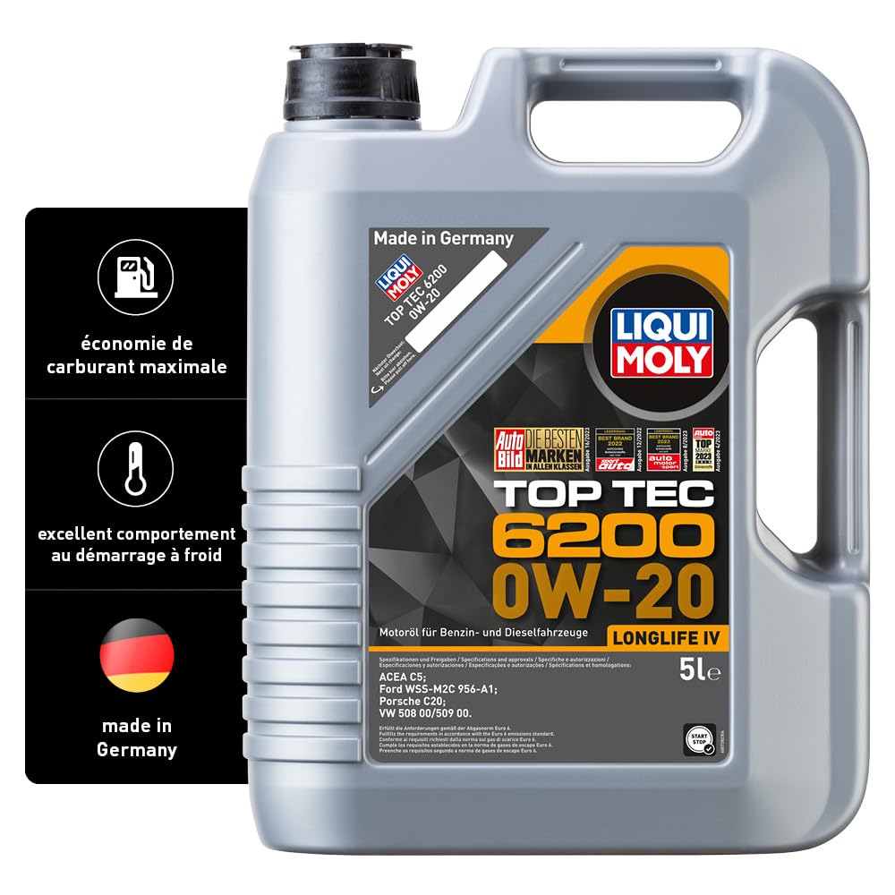 LIQUI MOLY Top Tec 6200 — Huile moteur 0W-20 5 L