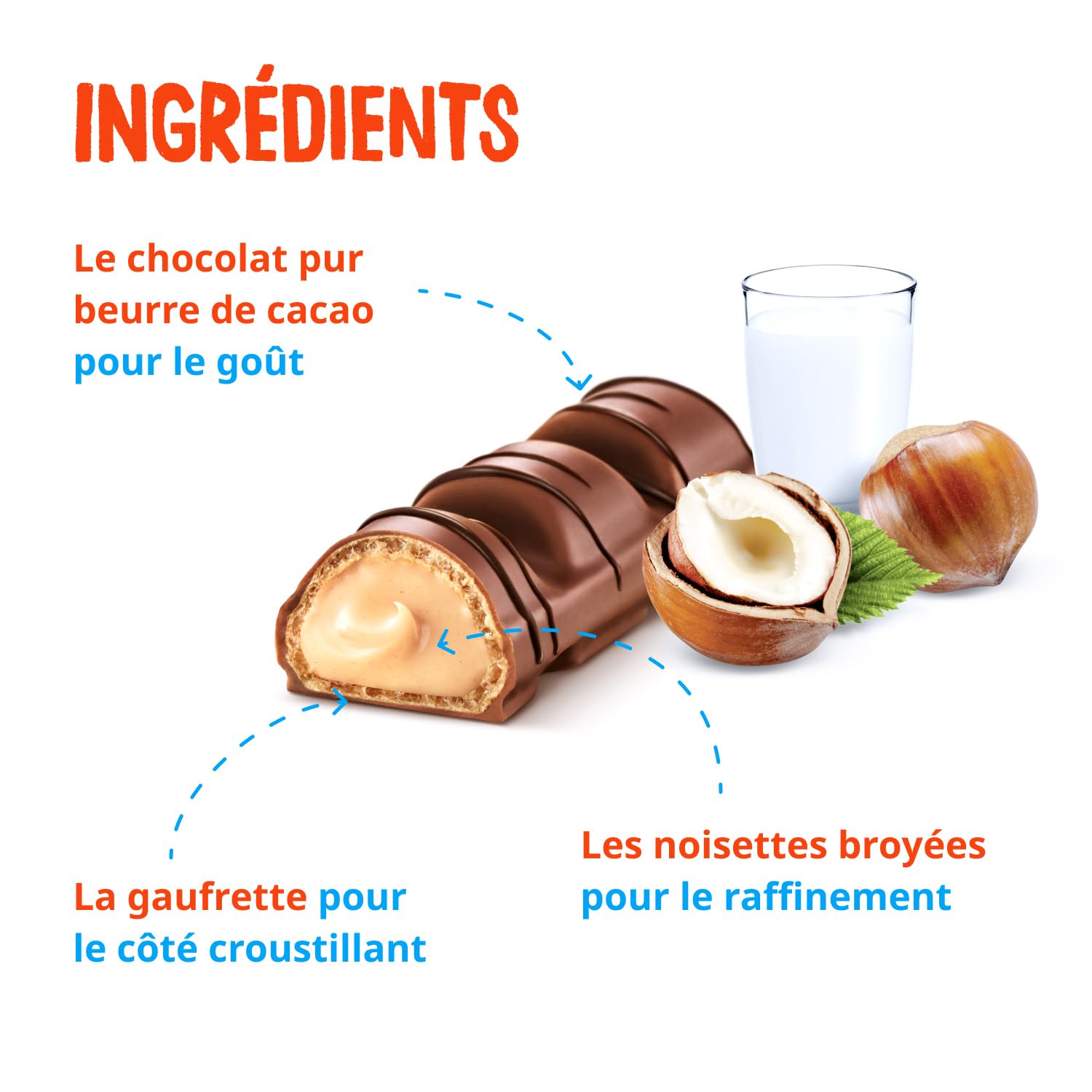 KINDER Bueno — Gaufrettes chocolat lait x30 2 barres 43g – Image 14
