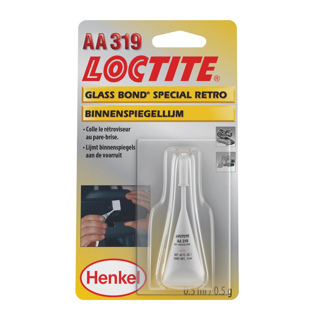 LOCTITE AA 319 — Colle pour rétroviseur intérieur 0,5 ml