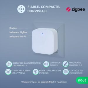 Alternative view of NOUS E1 — Passerelle ZigBee 3.0 jusqu'à 128 appareils
