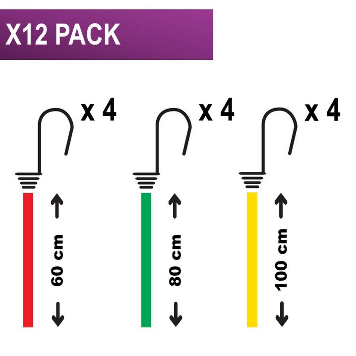 MASTER LOCK — Lot de 12 Tendeurs 60/80/100 cm – Image 2