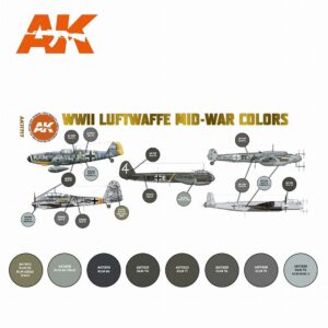 Alternative view of AK INTERACTIVE AK11717 — Set de peintures avions Luftwaffe 8x17ml
