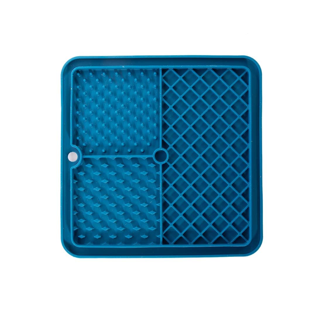 MARTIN — Tapis de léchage Trio 20 cm en silicone Bleu – Image 2