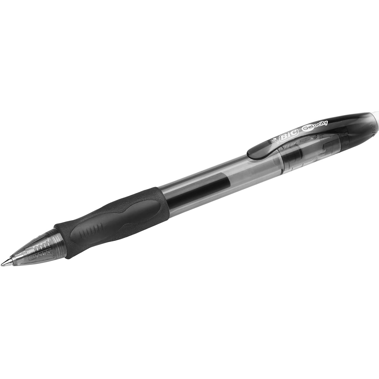 BIC Gel-ocity - Stylos Gel Rétractables et Rechargeables - Pointe Moyenne (0,7 mm) - Noir, Boîte de 12 – Image 10