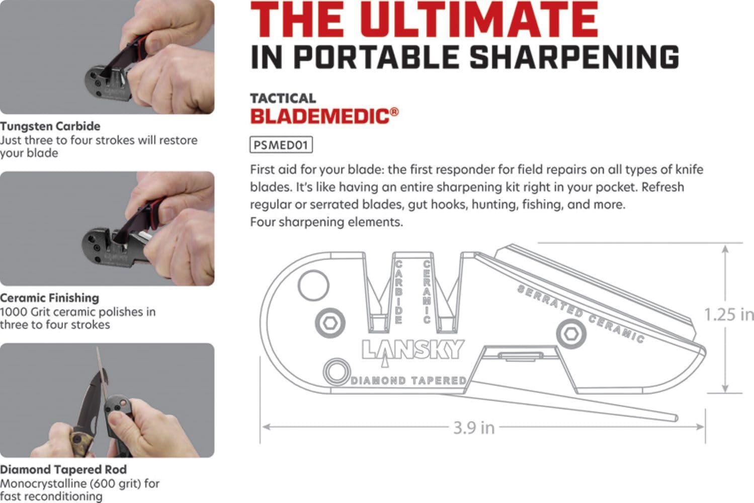 LANSKY BladeMedic — Aiguiseur de poche 4 en 1 10 cm – Image 3