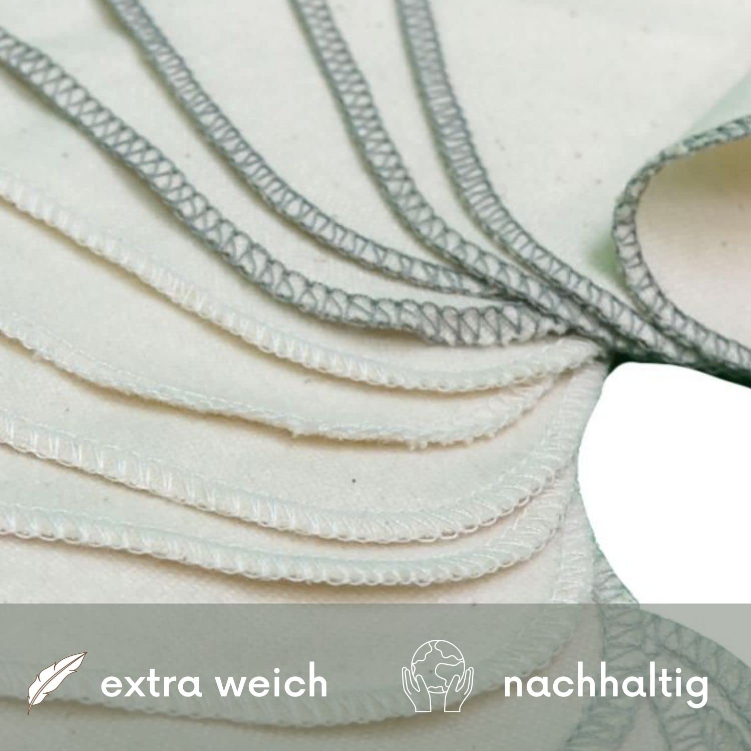 AVO + CADO — Lot de 15 Gants de Toilette Bébé Gris – Image 14