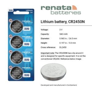 Alternative view of RENATA — Lot de 4 piles lithium CR2450 3 V