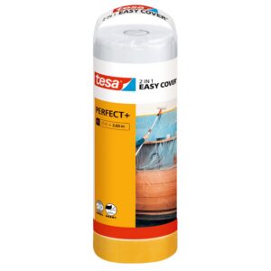 TESA Easy Cover Perfect+ — Ruban de masquage avec film 17 m x 2,60 m