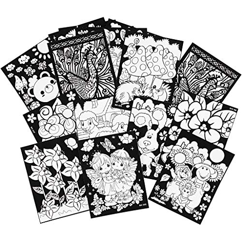 CREATIV COMPANY — Images en velours à colorier 25x19 cm, 16 pcs