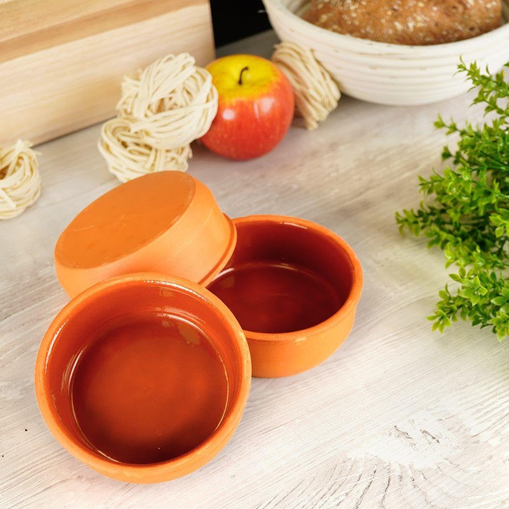 SANS MARQUE — Lot de 3 Plats à Tapas en Terre Cuite 12 cm – Image 3