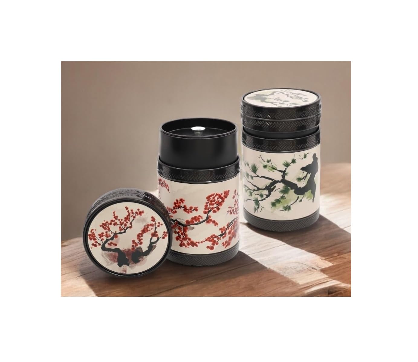 EIGENART Akashi — Lot de 2 boîtes rondes en métal 150 g – Image 3