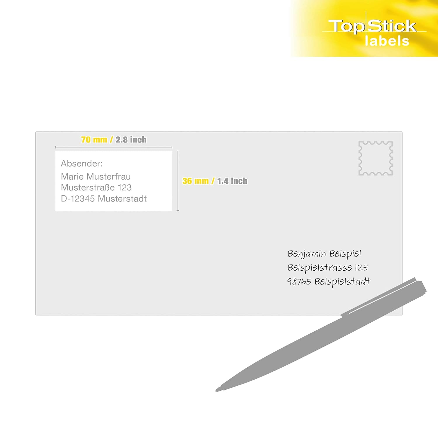TOPSTICK — Pochette de 2400 étiquettes d'adressage 70 x 36 mm – Image 13