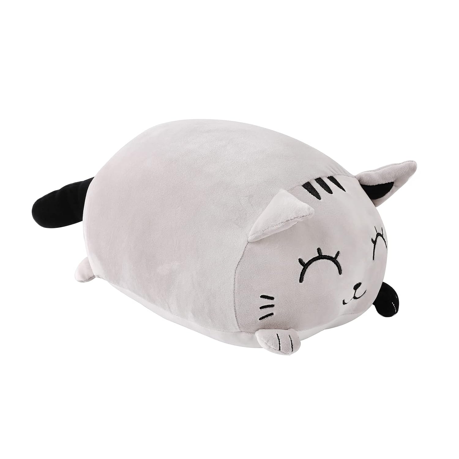 I-TOTAL — Coussin décoratif peluche Chat gris – Image 3