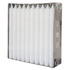 PAPSTAR — Lot de 30 bougies couronne en stéarine blanches