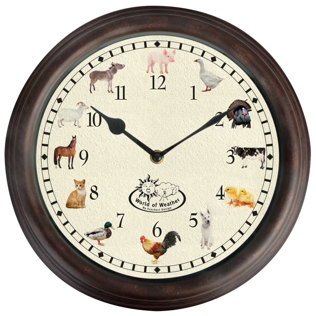 FALLEN FRUITS TF013 — Horloge Murale Sons d'Animaux 30 cm