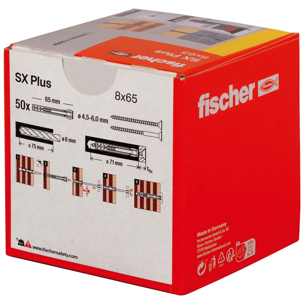 FISCHER SX Plus 8x65 — Chevilles nylon rallongées x50 – Image 3