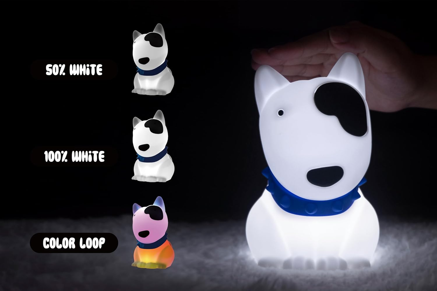 DHINK — Veilleuse LED Chien en Silicone Blanc – Image 17