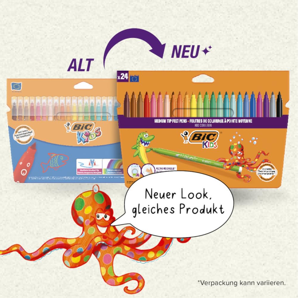 BIC Kids Kid Couleur — 24 Feutres de Coloriage Lavables – Image 2