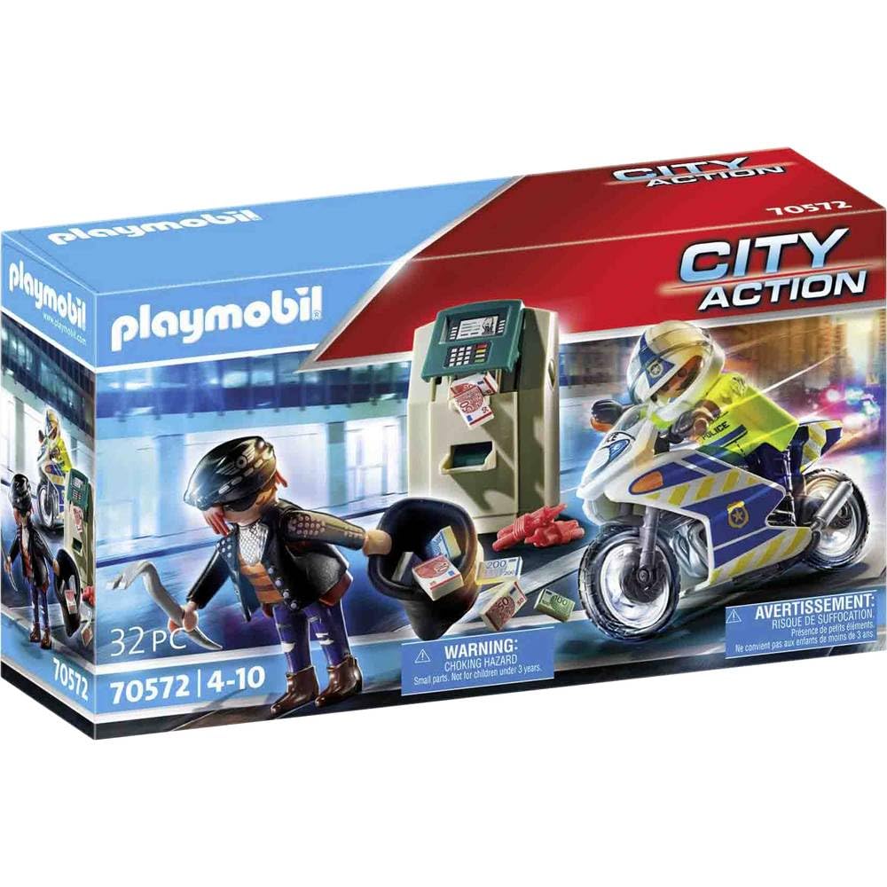PLAYMOBIL City Action 70572 — Policier avec Moto et Voleur