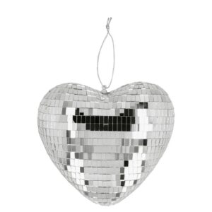 BOLAND — Sphère disco cœur brillant 19 cm à suspendre
