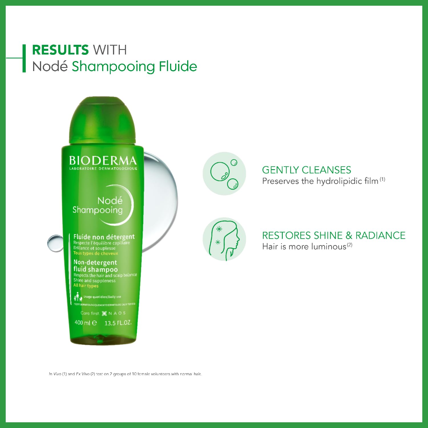 Bioderma Nodé Shampooing Fluide Non Détergent 400 ml – Image 10