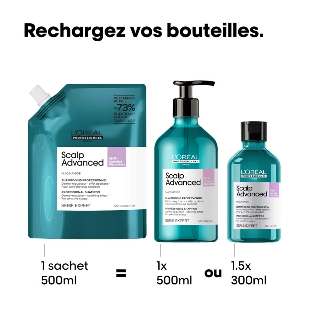 L'OREAL PROFESSIONNEL Scalp Advanced — Shampoing recharge 500 ml – Image 7