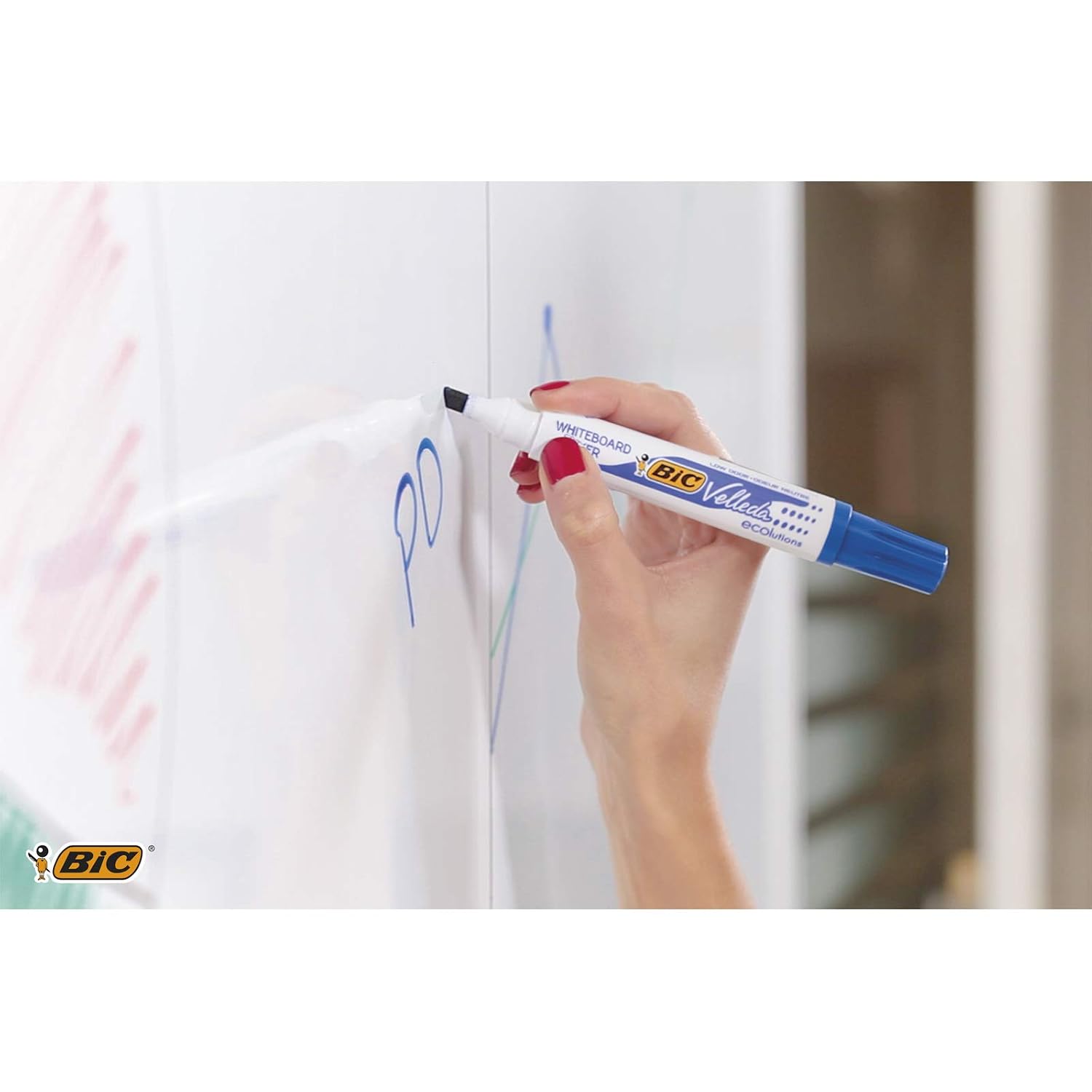 BIC Velleda 1751 ECOlutions — Feutres tableau blanc bleus x12 – Image 14