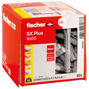FISCHER SX Plus 8x65 — Chevilles nylon rallongées x50