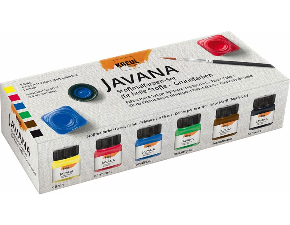 KREUL Javana — Set de 6 Peintures pour tissus clairs 20 ml – Image 8