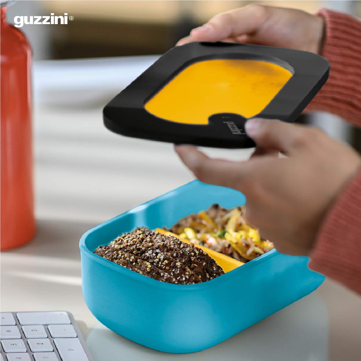GUZZINI Store&GO — Boîte à Lunch 900ml Jaune/Bleu – Image 13
